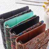 Save Money A6 Budget Binder with Zipper Cash Envelopes Expense Sheets Budget Planner Organizer Cashew Flowers PU Leather
