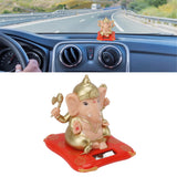 Solar Powered Ganesha Ornament Decoration Ornaments for Home Garden Car Dashboard