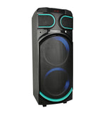 Karaoke Dj Hifi Trolley Usb Sd Card Colorful Lights Audio Boombox Dual 8 Inch Input Remote Control Wired Microphone Speaker
