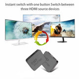 1x2 4K HDMI Splitter HDMI Switch 1 in 2 Out Video Distributor Amplifier Dual Display for HDMI Box PC Monitor Projector Laptop