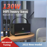 XDOBO Mirage 130w Hifi Heavy Bass Speaker 15 Inch Wireless Bt5.3 Ipx5 Waterproof Speaker With 2pcs Wireless Microphone