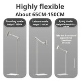 Adjustable Floor Stand for IPhone & IPad, Universal 360° Rotation Phone and Tablet Holder, Compatible with 4.7-12.9 Inch Devices