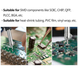 450W Portable Temperature-Controlled Soldering Heat Air Machine 450℃ Hot Air Rework Station SMD Desoldering Tool with 9 Nozzles