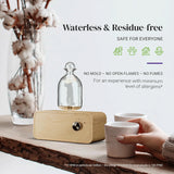 For Aromatherapy - Battery Operated Diffuser Wood & Glass Oil Diffuser For Home Office Nebulizing Essential Oil Diffusers