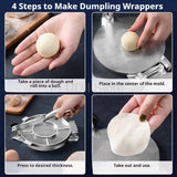 6/8 Inches DIY Tortilla Press Maker Aluminium Alloy Manual Pastry Press Machine Kitchen Tool Dumpling Maker for Wonton or Pizza