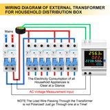 220V 380V Voltage 6IN1 Din Rail Monitor AC Current Power Factor Active KWH Electric Energy Frequency Meter VOLT AMP D52-2066