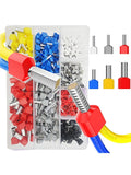 800PCS Double Wire Ferrule Kit - Dual Barrel Ferrules Connectors for AWG 22-7, Ideal for Electrical, Industrial, and DIY Project