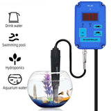 PH Controller Digital pH Meter Water Purity Acidity Detector Electrode HI/LO Alarm Accuracy Tank Aquarium Pool Liquid Monitor
