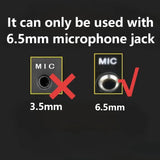 6.5mm Jack 3m Wired Black Microphone With Metal Shock-Resistant Head 3-Pin Connector Anti-Feedback 90Hz–11kHz for Karaoke Aduio
