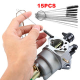 Motorcycle Carburetor Jet Dirt Remove Clean Tool 10 Cleaning Needles 5 Brushes for ATV Welder Carb Chainsaw Spray Gun Torch Tips
