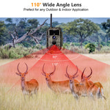SunGusOutdoors 64MP WIFI Wildlife Game Trail Camera Photo Traps with 940nm No Glow LEDs App Settings For Garden Security Hunting