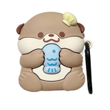 B27B Cartoon Three-Dimensional Otter Silicone Protective Shell Set Healing Anti-Fall