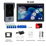 Tuya 10-Inch 1080p Video Intercom System with Night Vision Camera, Remote Unlock Support, Smart Home app Integration for Outdoor