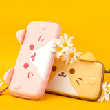 Cute Carry Case Compatible with Nintendo Switch Hard Storage Shell Pouch Hard Shell Travel Pouch Fit for Switch Charger Adapter