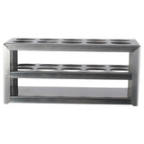 304 Stainless Steel Test Tube Holder Wide Application 10 Hole 2 slots Lab Stand Rack 3 Layer for 26-29.5mm Tubes
