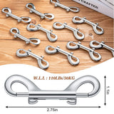 20pcs Zinc Alloy Bolt Snaps - Metal Trigger Hooks for Key Chain Dog Leash Collar