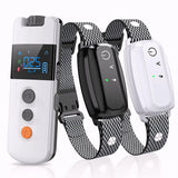 2 Dog Training Collar 1000ft Remote Control 2-in-1 Anti-Bark Function Rechargeable Waterproof Vibration Shock E-Collar for 2 Dog