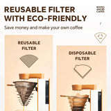 Book Shaped Electric Pour over Coffee Machine 300ml Foldable Detachable 7 Holes Drip Coffee Maker for Home Travel Office
