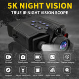 Z10 5K UHD Infrared Thermal Imaging Binoculars 60MP Digital Night Vision Binoculars Camera for Hunting Outdoor with Flashlight