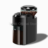 Stainless Steel Auto Burr Coffee Grinder 2-12 Cup Adjustable Detachable 500RPM Electric Bean Mill Home Barista Coffee Lover Use