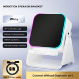 Auto-induction Wireless Induction Speaker RGB Ambient Light Dual Mode Bluetooth Speaker Portable 360° Rotation Phone Stand