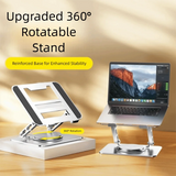 360° Rotation Laptop Tablet Stand Holder Portable Foldable Metal Bracket Adjustable Laptop Riser