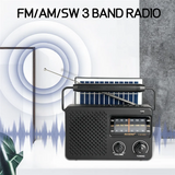 R-2011BTS Portable Stereo Radio AM FM SW Radio With TF Card USB Playback, Solar Charging Emergency Radio For Outdoor