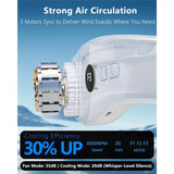 2 In 1 Cooling Plate Neck Fan, Powered By 5200Mah Battery, Neck Air Conditioner Fans For Outdoor, Indoor, And Travel Use