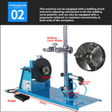 220V Rotary Welding Positioner 10KG 1-12rpm Welding Turntable with Foot Pedal