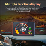 Car OBD2 Head Up Display P16 HUD Digital Speedometer Water Temp OBD HUD Projector Security Speed