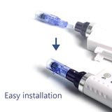 10PCS Microneedle Cartridges 9/12/24/36/42Pin Nano plastic Syringe Tube Screw Suits For 2 in 1 Auto Mesotherapy Facial Derma pen