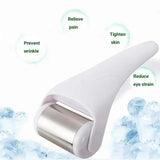 2025 New Style Metal Head Cooling Skin Anti Wrinkle Hand Held Skin Care Derma Roller Face Roller Ice Roller for Home Use