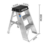 2025 Ladder Aluminum Alloy Thickened Folding Ladder Stool Flower Stand RV Ladder SSA02 SSA03007
