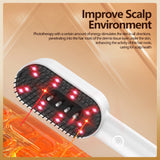 LED Infrared Red Light Therapy Comb Scalp Massager Liquid-Guiding Hair Growth Anti Hair Loss Laser Care Brush Head Relaxing