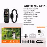 New multifunctional dog training and barking collar dual-phase communication display dog status Remote dog training Collar