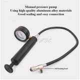 28pcs/set Car Water Tank Antifreeze Filling Sheet Metal Tool Vacuum Leak Detector Coolant Exhaust Air Sensor