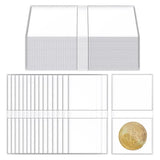B27B Individual Plastic Sleeve Holder 200Pcs 2.5 X 2.5 Clear Coin Flips Double Pocket Coin Collector Protectors
