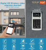 WiFi Tuya RFID Video Camera Doorbell 1080P HD Color Video Door Phone Intercom System Outdoor with  Code Keypad AccessAPP Unlock