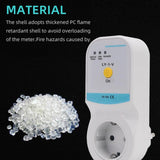 1PC 16A Metering Socket 220V Overvoltage And Undervoltage Protector Overcurrent And Overload Protection 0~9999W Metering Socket