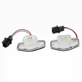 2Pcs 18LED Car License Plate Light Left & Right Rear Number Plate Lamp for Honda CR-V Fit Jazz 2002-2014 White LED Light