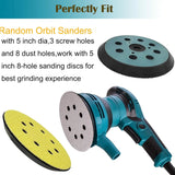 2 Pack Makita 5 Inch 8 Holes Sander Replacement Pads, 5 Inch Hook and Loop Sanding Pad for Makita Orbit Sander, Sander Pads