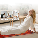Germanium Tourmaline Electric Heated Jade Mat Hot Stone Massage Pad for Back Pain Relief Muscle Relaxation Home Office Travel