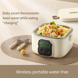 Rechargeable Electric-Water-Free Heating 500ML LCD Display Wireless Portable Lunch Box