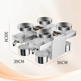 4 Heads Commercial Oil Press Machine Stainless Steel Multi-Function Oil Extractor 4 Independent Pressing Units of Home Appliance