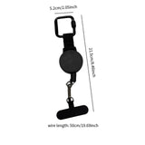 Retractable Phone Tether Lanyard Reinforced Steel Wire Locking Carabiner Holder Extendable for Outdoor Hiking Camping Travel