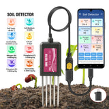 8-in-1 Soil Tester NPK PH Meter EC Temperature Humidity Fertility Detector IP68 Waterproof Sensor for Smart Farming Garden
