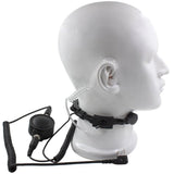 Baofeng UV-5R Walkie Talkie Tactical Round Big PTT Mic Earpiece Throat Headset Microphone NATO Plug for UV-82 888S Kenwood Radio