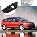 1 Pair Front Bumper Fog Light Grille Black Fog Lamp Cover Trim Replacement for Citroen C4 2004‑2008 Fog Light Frame Cover