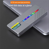 Smart Display M.2 Solid State Mobile Hard Drive Box Hard Drive Box 10GB Dual Protocol Nvme/Sata Aluminum Alloy Shell