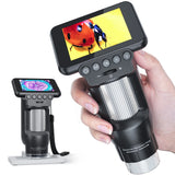 Andonstar Handheld Digital Microscope 2.8" LCD Screen 4X Digital Zoom Microscopes 8 LEDs Coins Electronic Magnifier PC Views